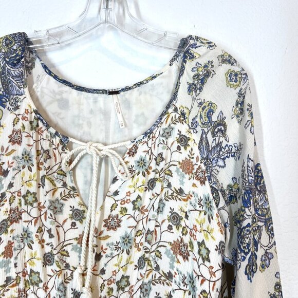 Free People Dress Peasant Cottagecore Boho Blue XS - Picture 7 of 12